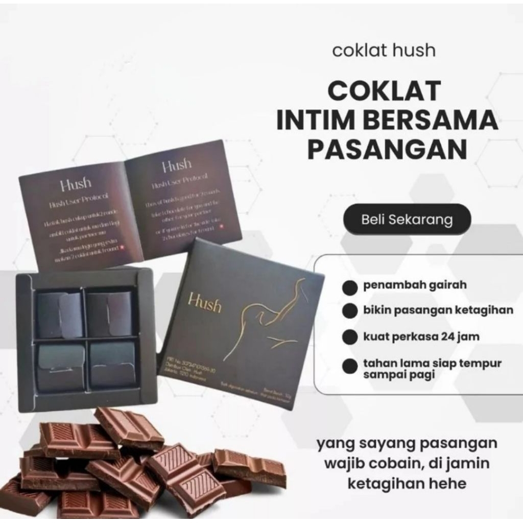 

PROMO!!! Hush Chocolate Original Dark Chocolate for Couple 32 Gram Untuk Hubungan Lebih Harmonis