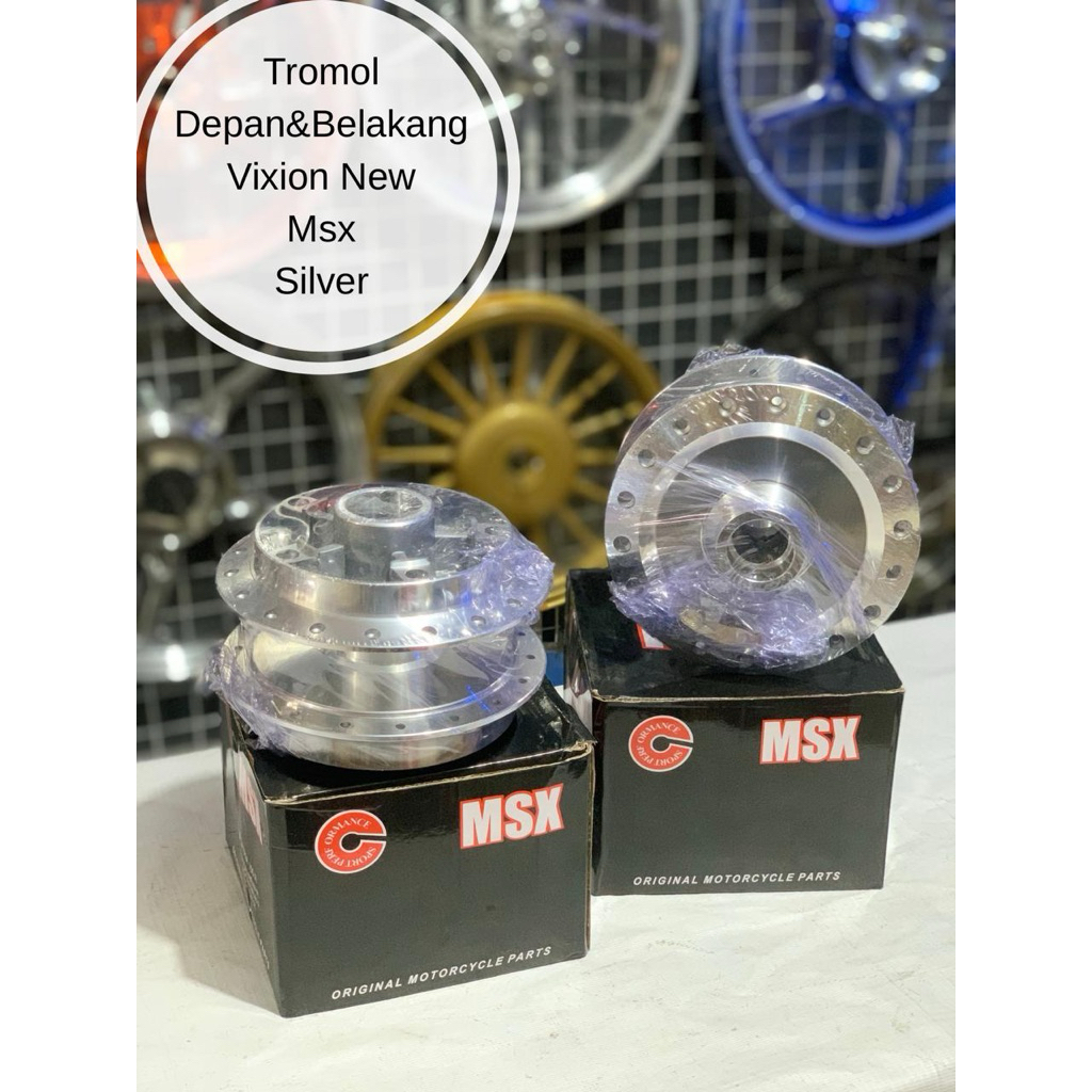 Tromol Depan Belakang Vixion New Chrome Merk MSX -satriamodifikasipekanbaru-
