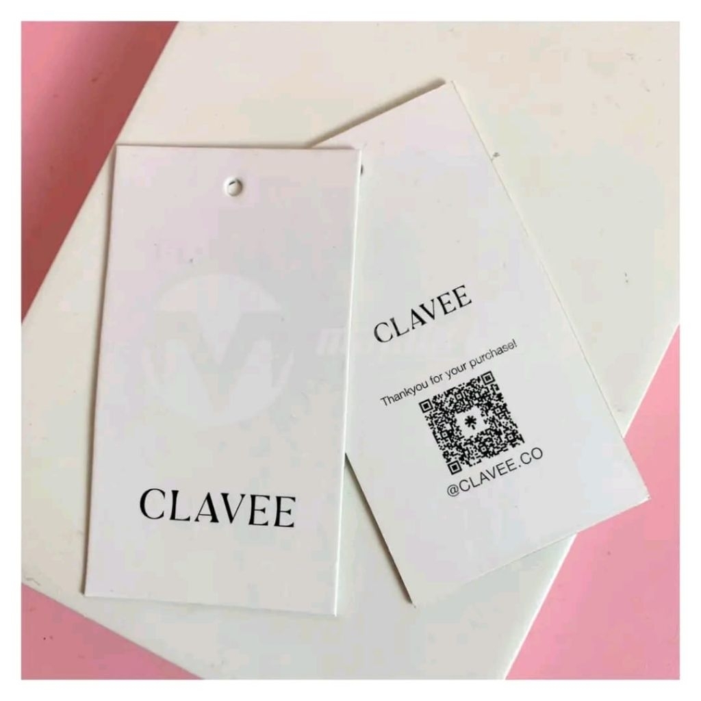 

hangtag label premium tali motif kayu warna ready segi panjang