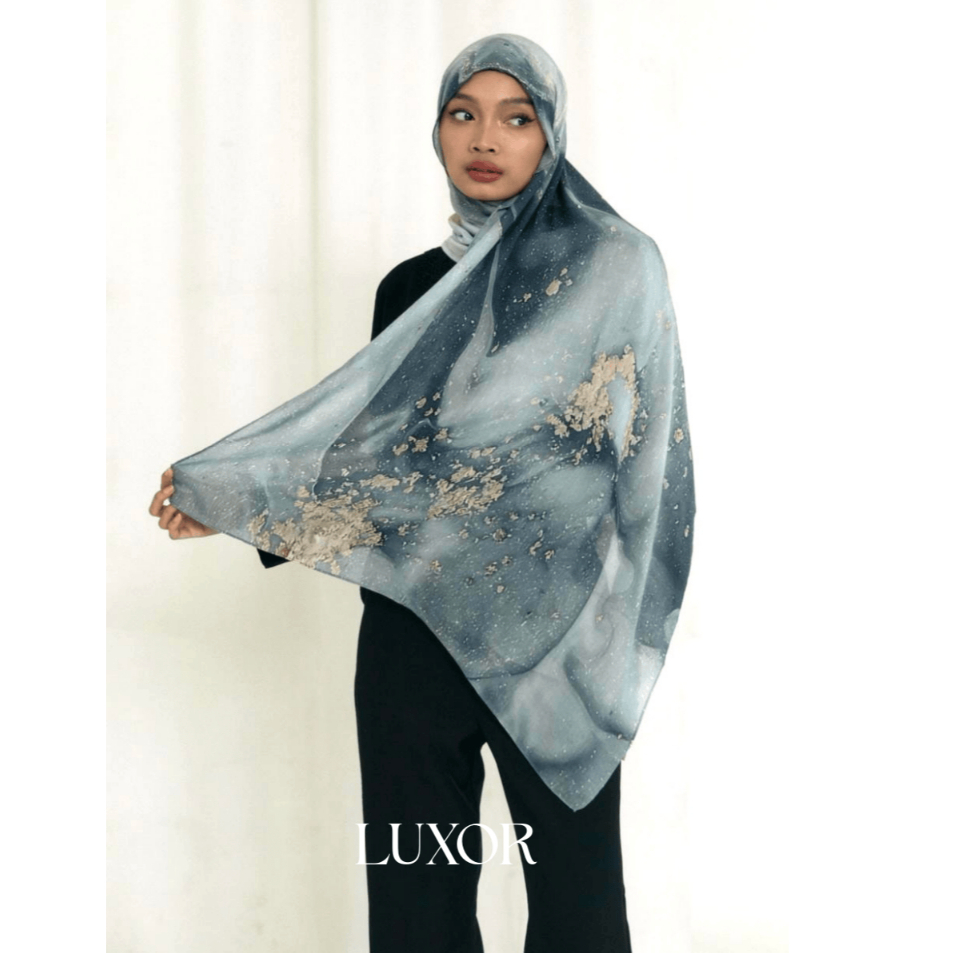 LUXOR Ombre Marble Galaxy - ZAHRA | Printed Viscose Pashmina