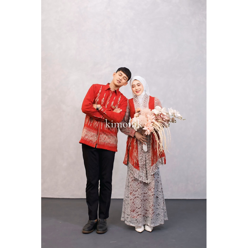 KIMONIK BAJU TENUN (AYUNDA COUPLE TERACOTA)