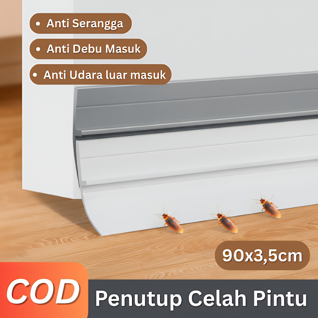 Penutup Celah Lubang Bawah Pintu Door Bottom Seal Penghalang Debu, Angin, Serangga Celah Anti Kecoa 