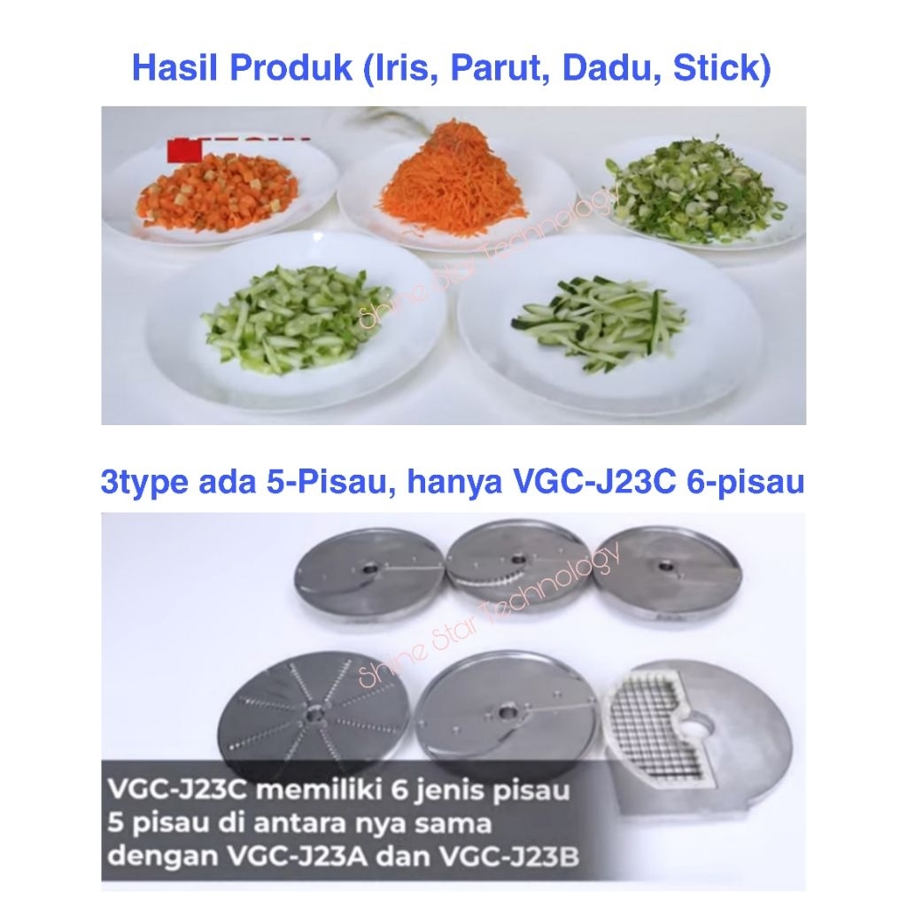 Fomac Multi Purpose Vegetable Cutter Machine VGC-J23A VGC-J23B VGC-J23C Mesin Pemotong Sayur utk Iri