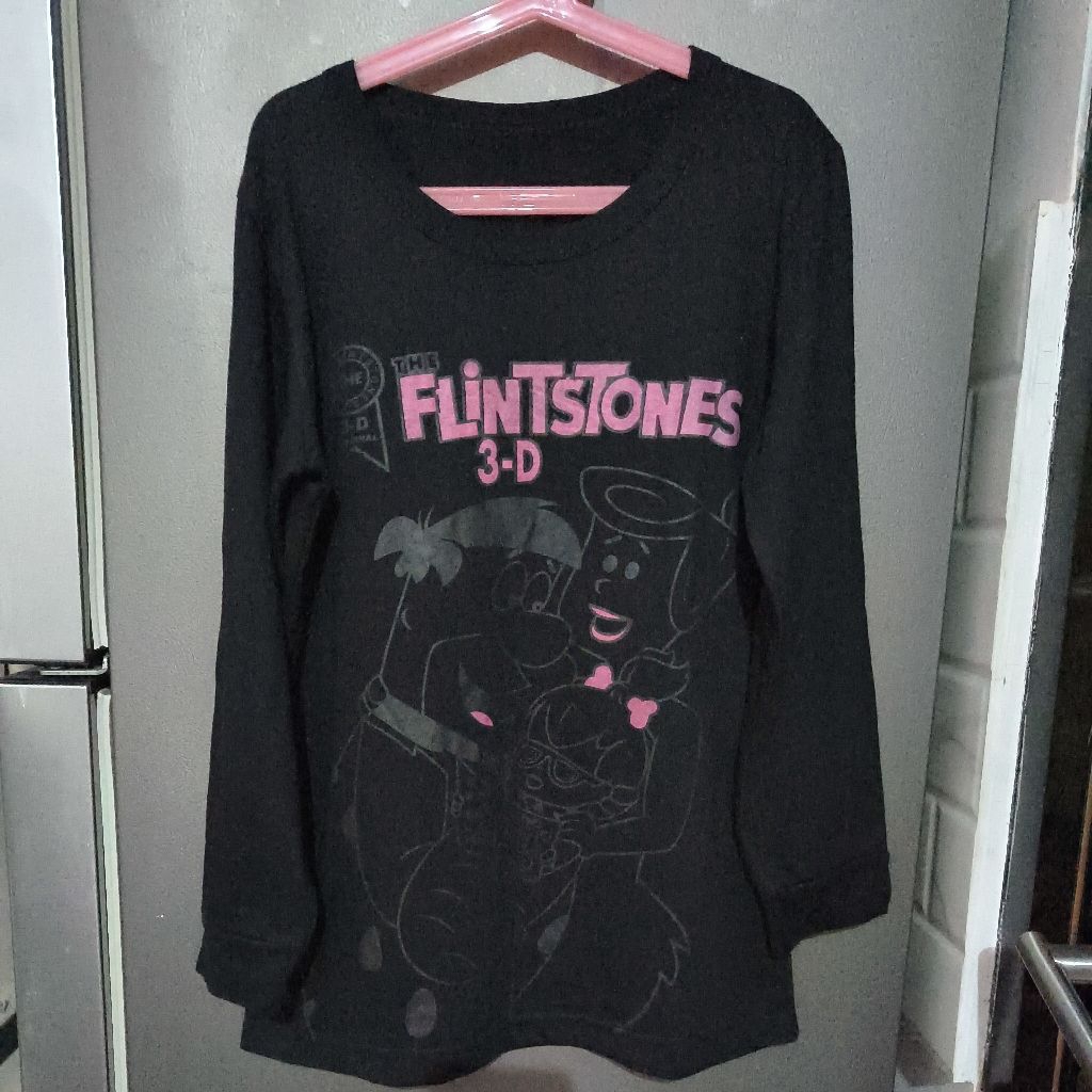 atasan kaos Flintstones 3-d cici n caca