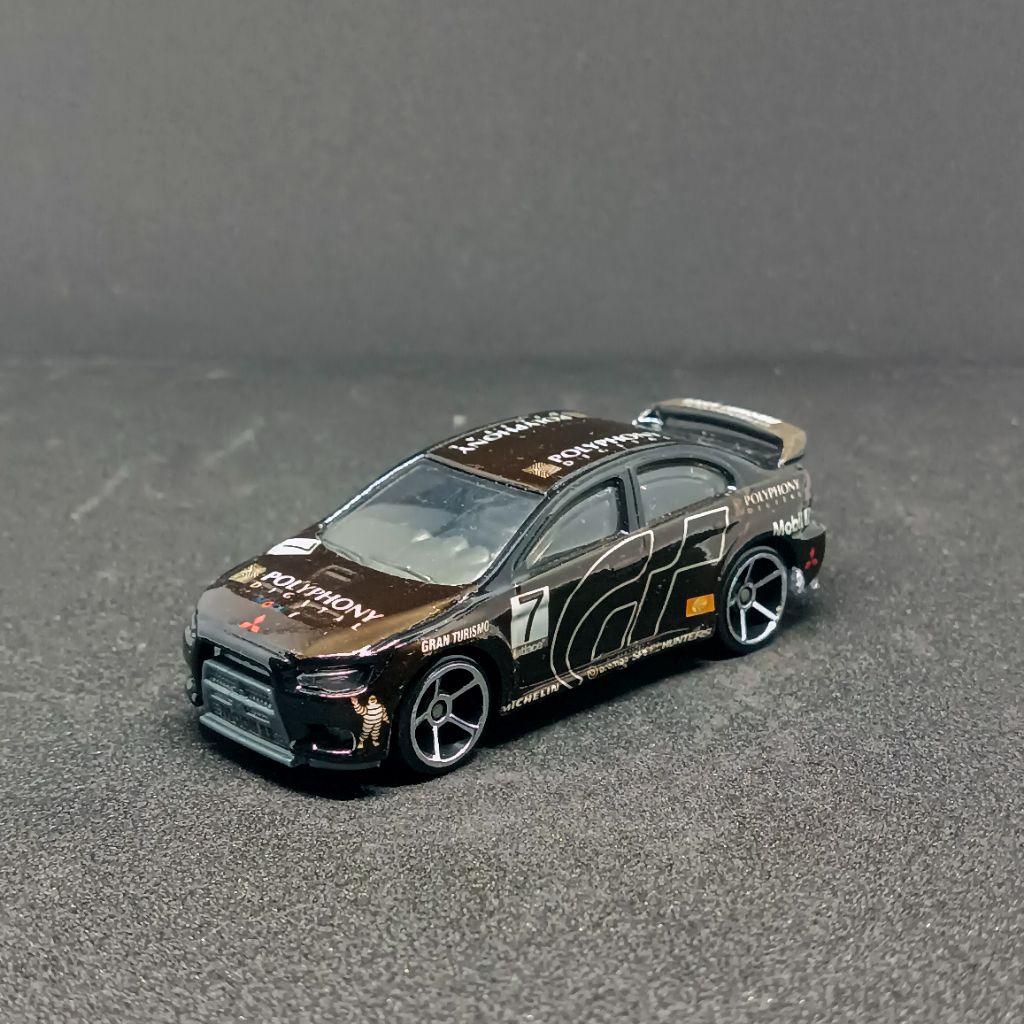 Hot wheels Mitsubishi Lancer Evo x custom grand Turismo hitam