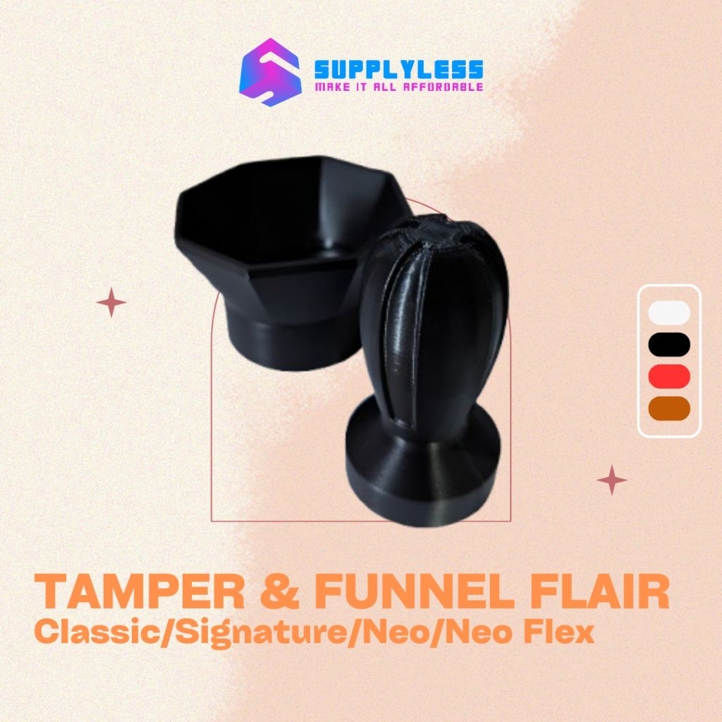 Tamper 39.5mm dan Dosing Funnel untuk Flair Espresso Maker | Flair Classic Signature Neo dan Neo Fle