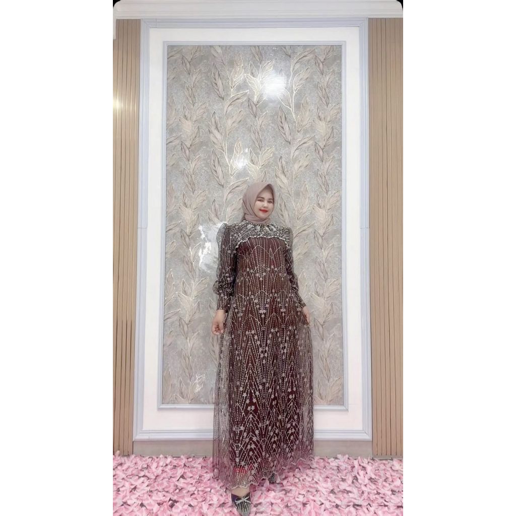 Gamis brokat jumbo