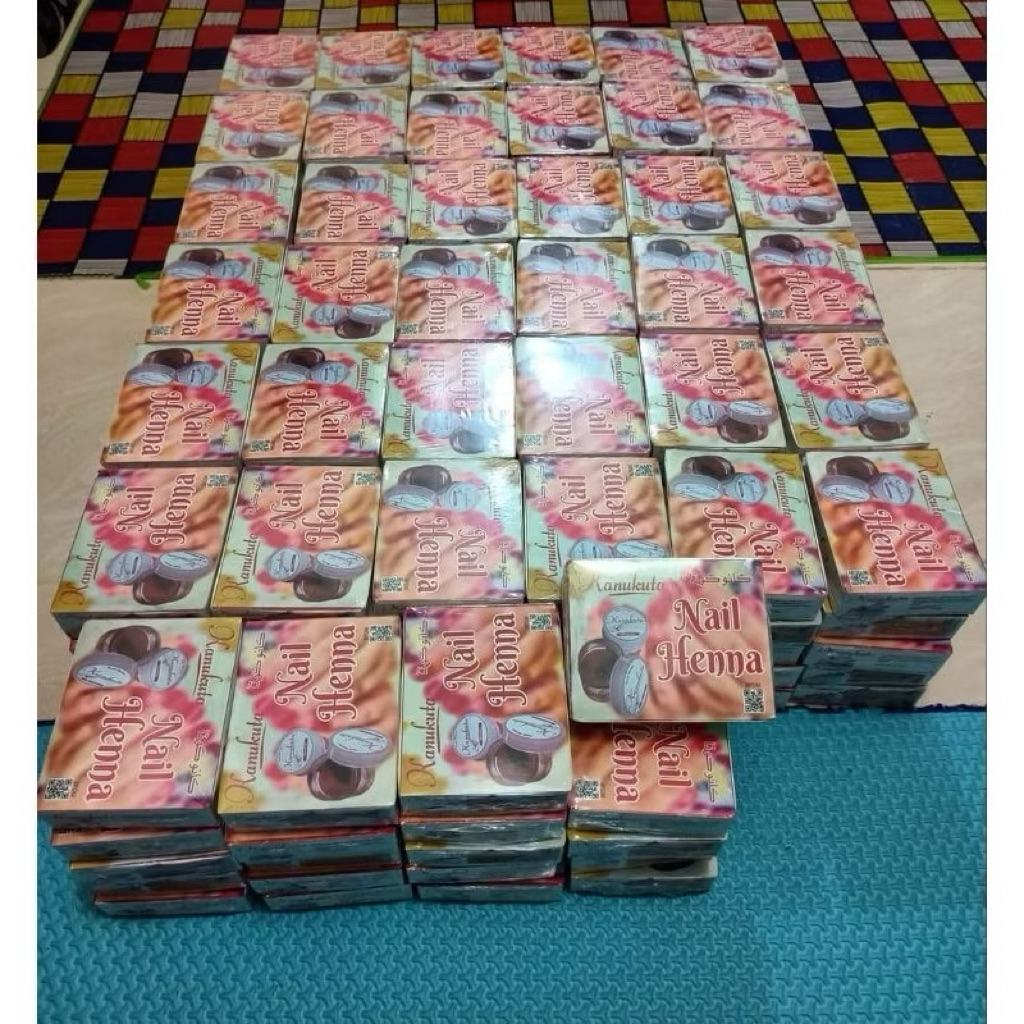 1 LUSIN PACAR KUKU HENNA KUKU BPOM  WARNA MERAH TIDAK LUNTUR ORIGINAL SAH DI BAWA SHOLAT PACAR KUKU 