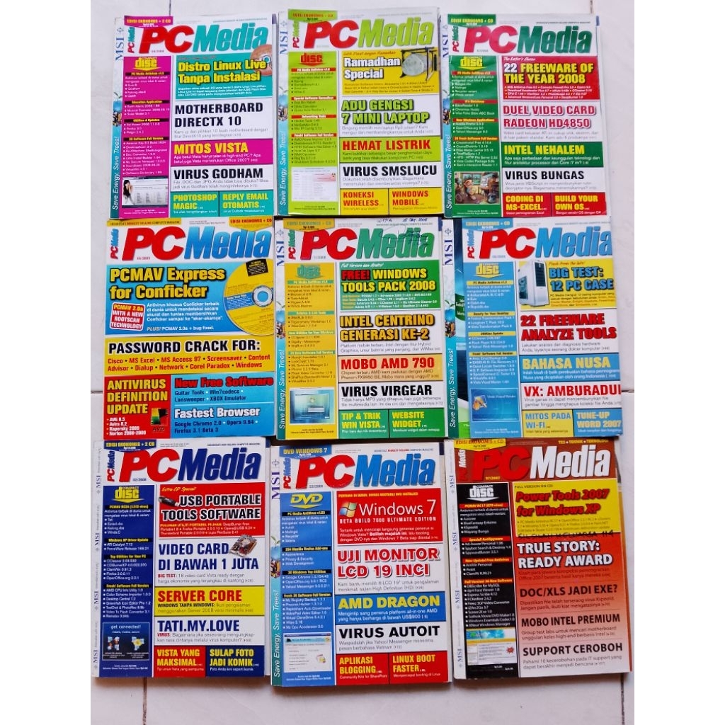 MAJALAH PC MEDIA BEKAS TANPA CD