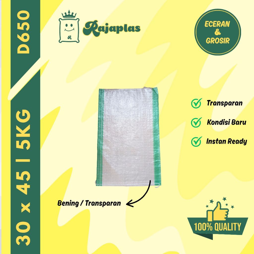 Karung 5 Kg Transparan | Karung Beras 5 Kg Bening