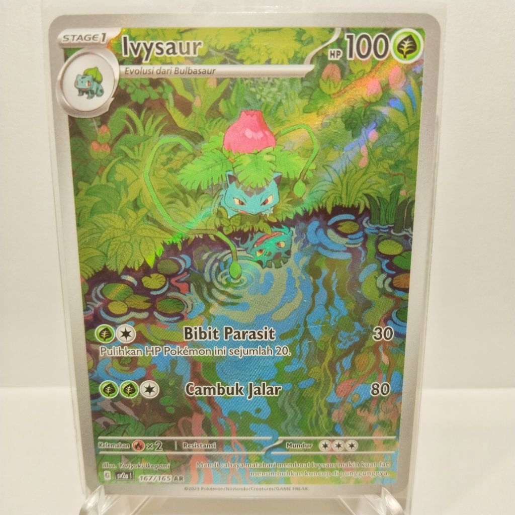 Ivysaur AR sv2a 167/165 151 Kartu Pokemon Pokemon Card