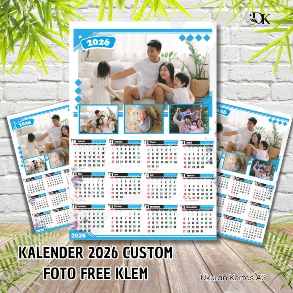 Kalender Custom Foto | Kalender 2026 | Kalender Foto keluarga | Kalender Minimalis | Kalender Aesthe