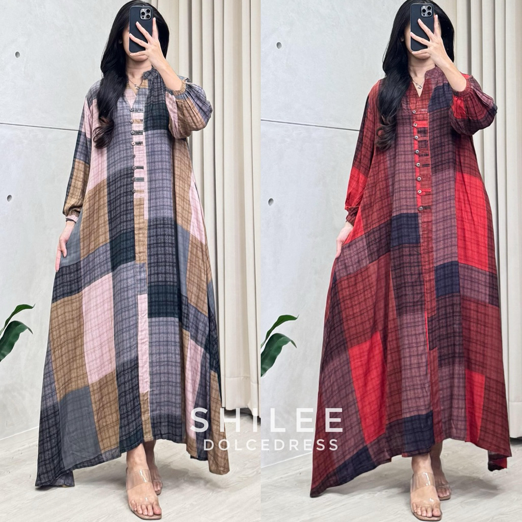 Daster SHILEE Midi Jumbo Dress Bahan Rayon By DolceDress