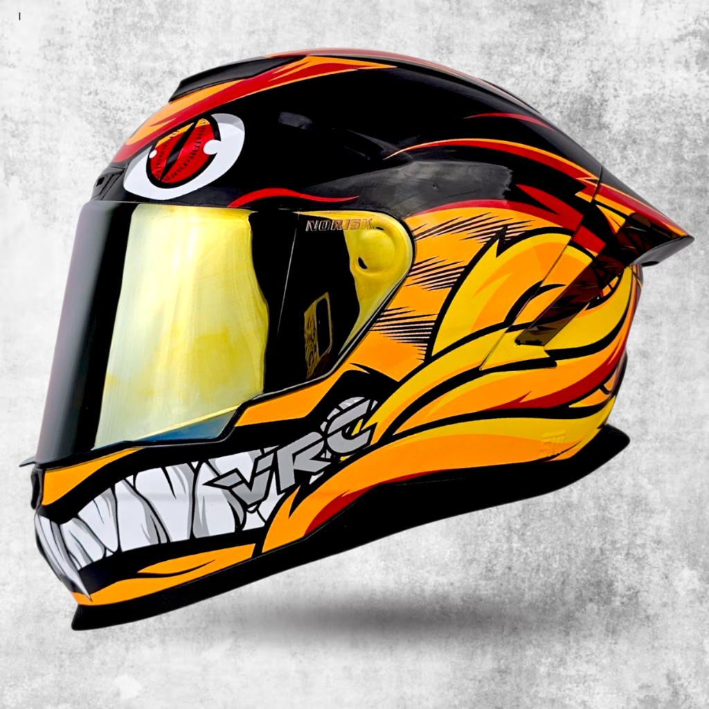 Helm Full Face VRC bilmola Dewasa Original Support Intercom Kaca Iridium Premium