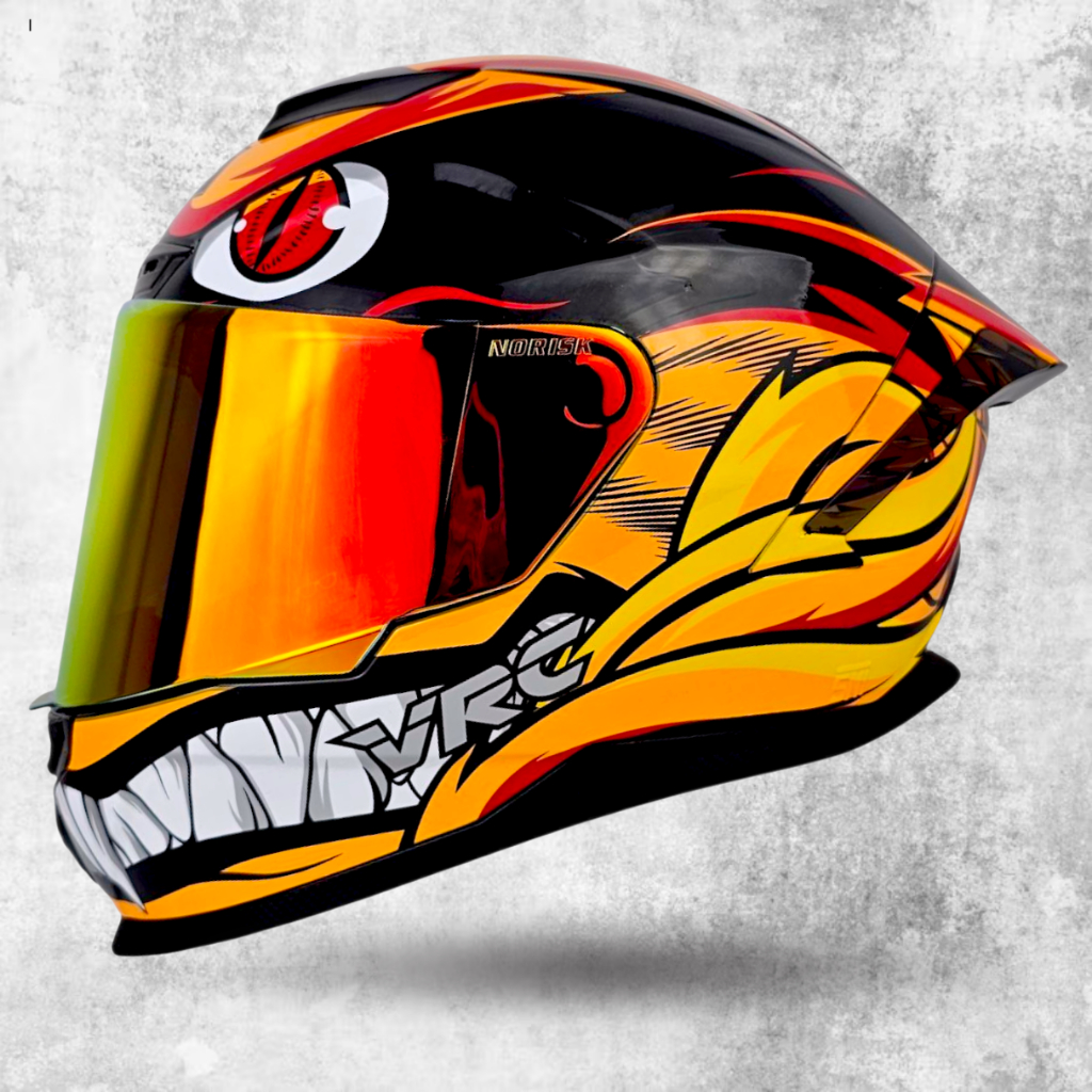 Helm Motor VRC Full Face SNI Visor Iridium Silver | Helm Touring Dewasa