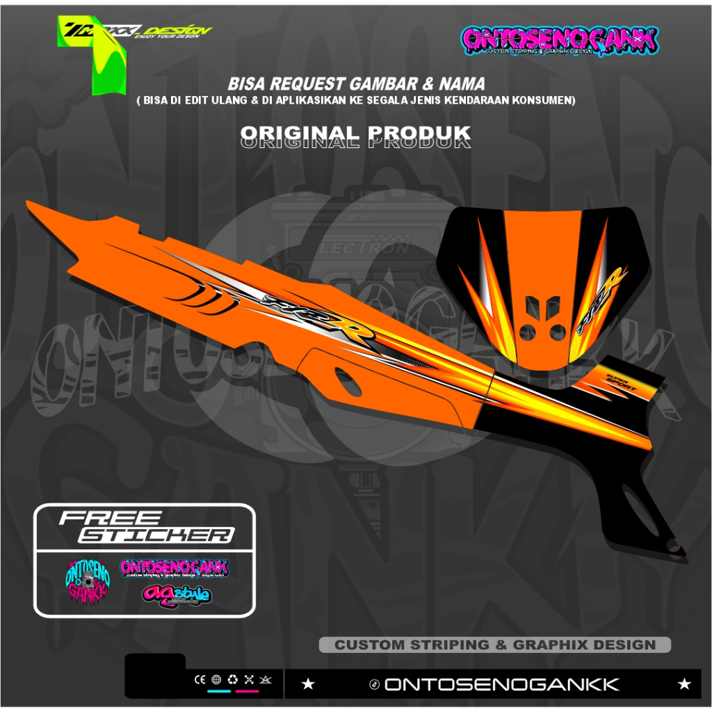 Striping Fizr Custom Fizr VARIASI Striping Fizr - Striping Fizr Full Clutch Fizr Sporty Striping F1z