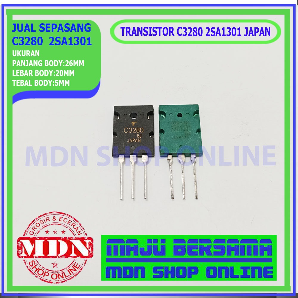 Transistor C3280 2SA1301 japan / transistor toshiba sepasang japan original kualitas bagus
