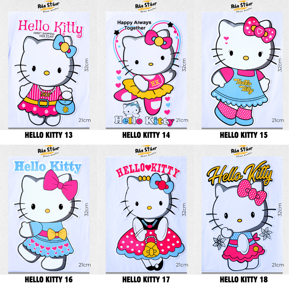 Stiker Graftac Hello Kitty Ukuran Besar | Sticker Karakter Kartun Hellokitty Vinyl | Stiker Cutting