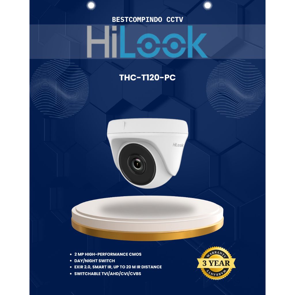 CAMERA HILOOK THC-T120-PC | KAMERA CCTV HILOOK | KAMERA INDOOR HILOOK