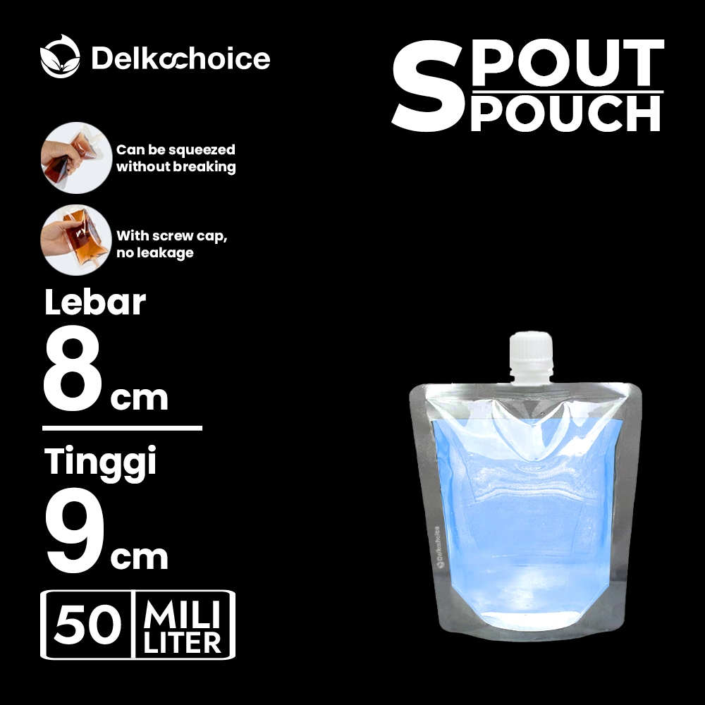 Standing Pouch Spout Food Grade Kemasan Minuman 100ml 200ml 500ml 1000ml Delkochoice