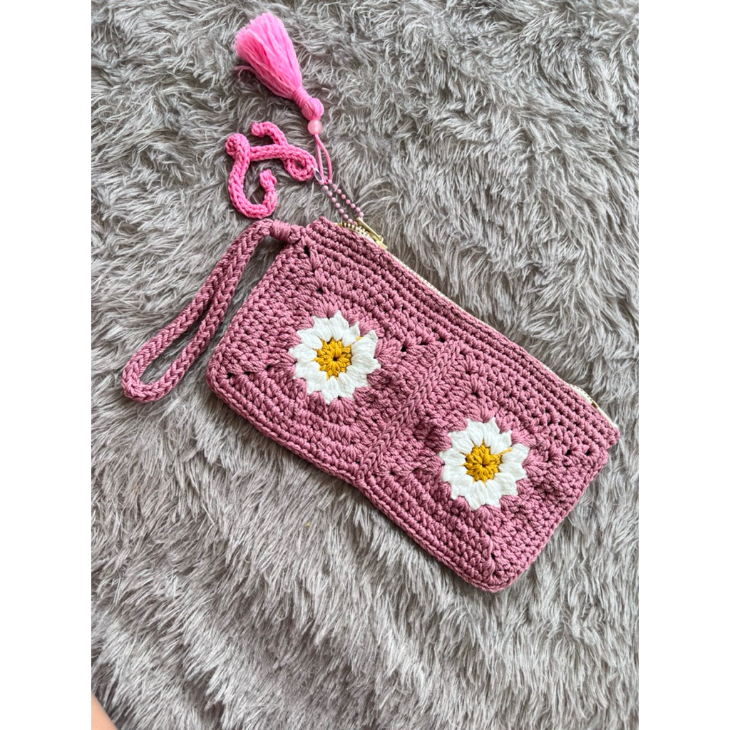 [handmade] | dompet rajut | dompet hp rajut