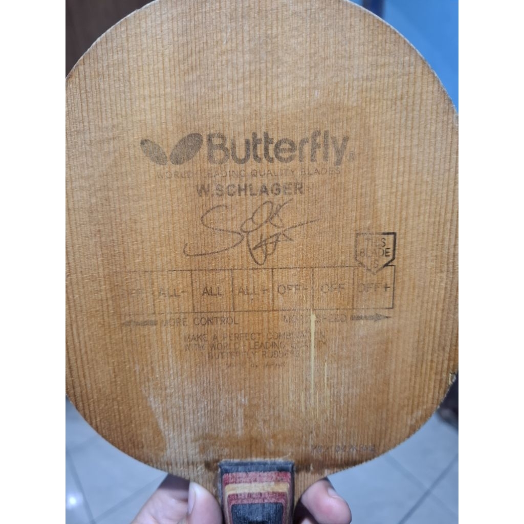 Bet Tenis Meja Merk Butterfly W. Schlager Offensive  (BACA DESKRIPSI) BISA NEGO