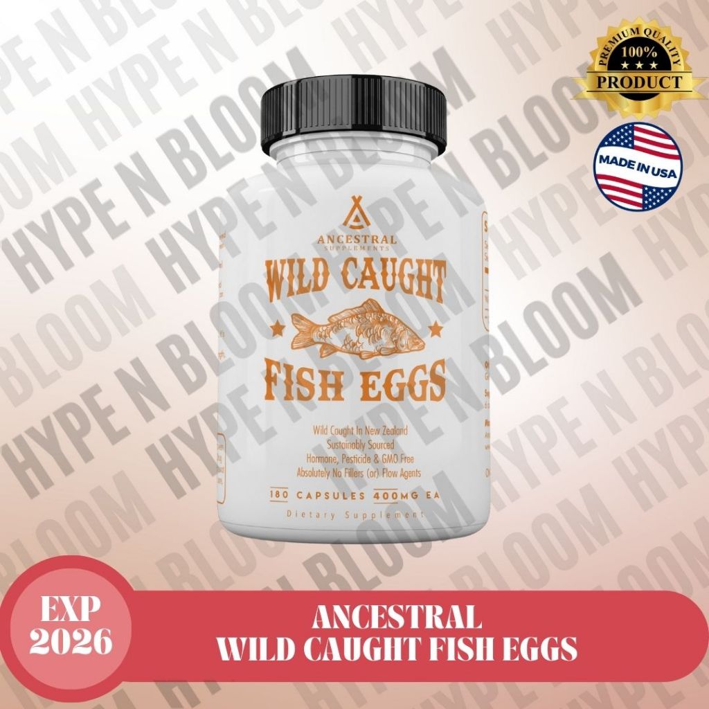 Wild Caught Fish Eggs Ancestral Supplements 180 kapsul DHA EPA Omega 3 vitamin A D E K Hormone balan