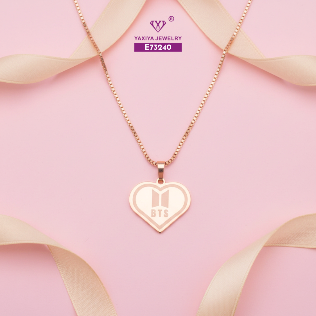 Yaxiya Kalung BTS Army Perhiasan Lapis Emas 18k 387