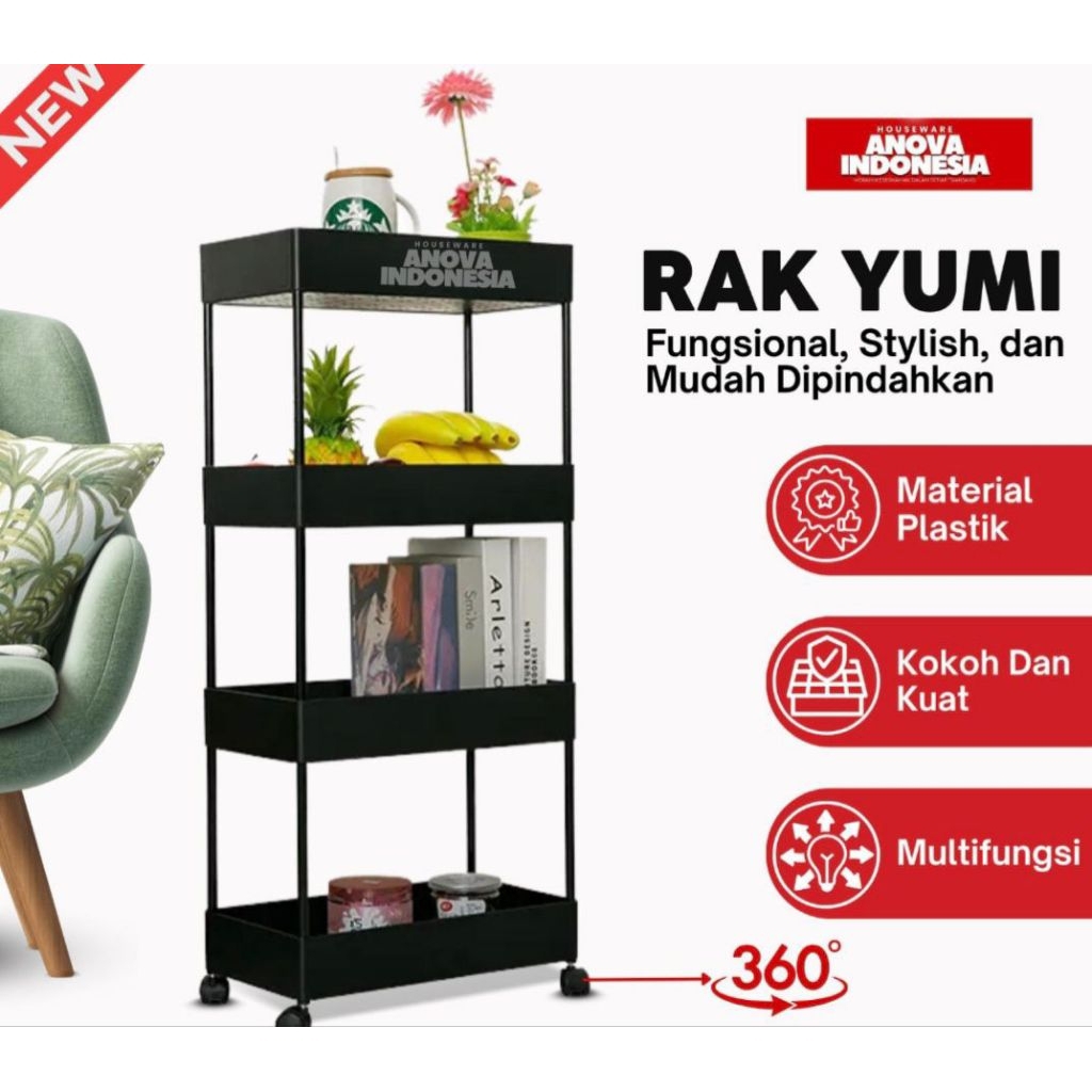 Rak Susun serbaguna plastik / Rak buku serbaguna