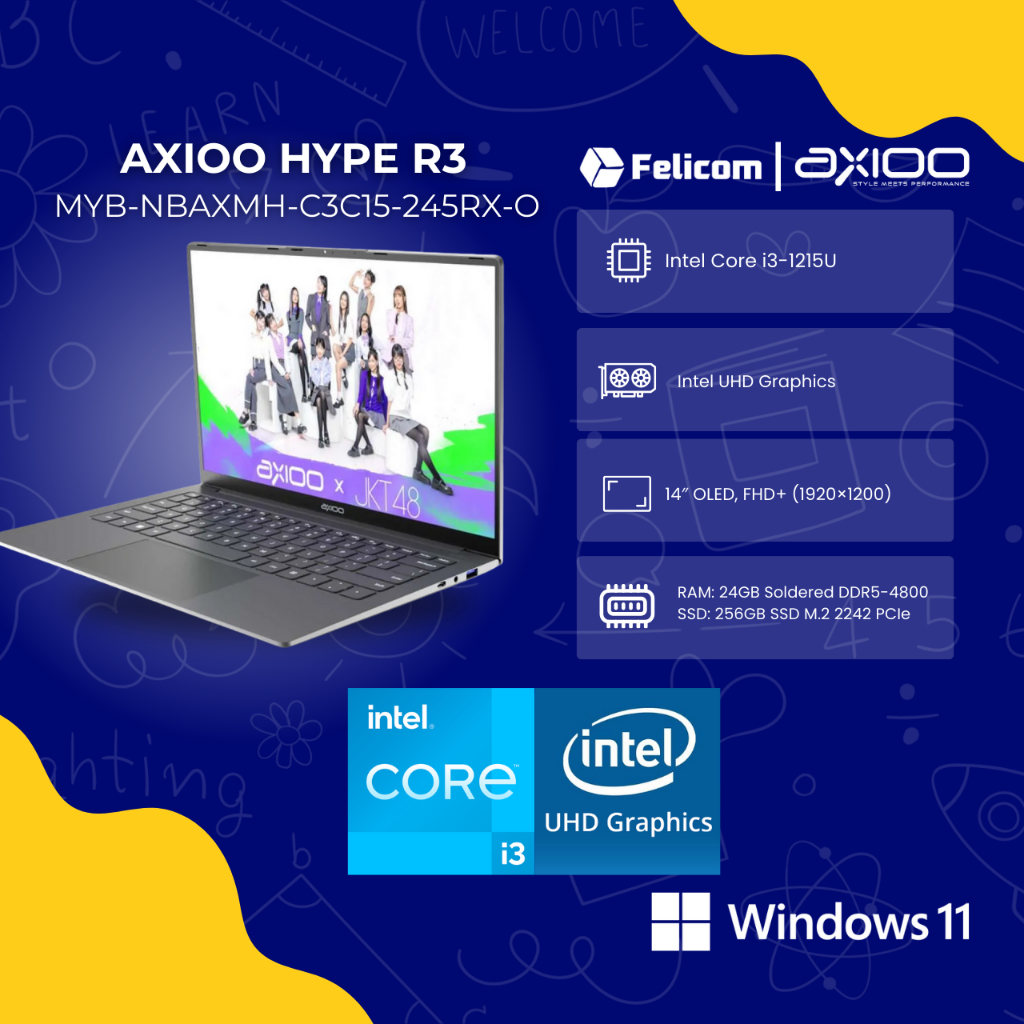 AXIOO Mybook Hype R3 OLED Grey