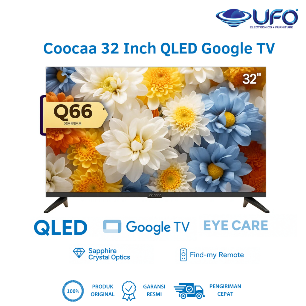 Coocaa 32 Inch Smart Google QLED TV FHD 32Q66