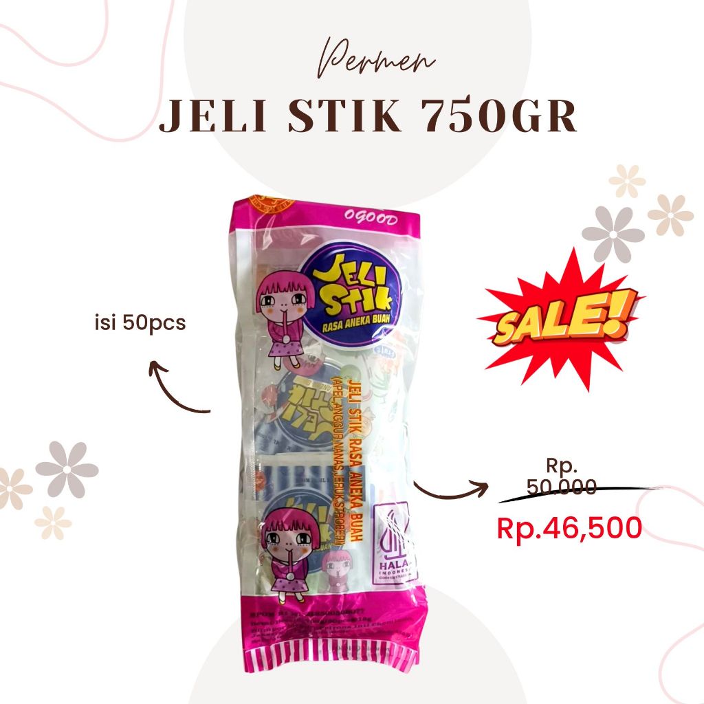 Permen Jelly Stick / Jelly Stick Rio / Permen Jelly Isi 50 Pcs