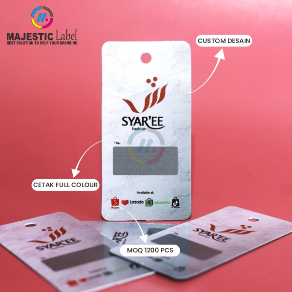hang tag label hang tag custom hangtag tebal 310 gsm