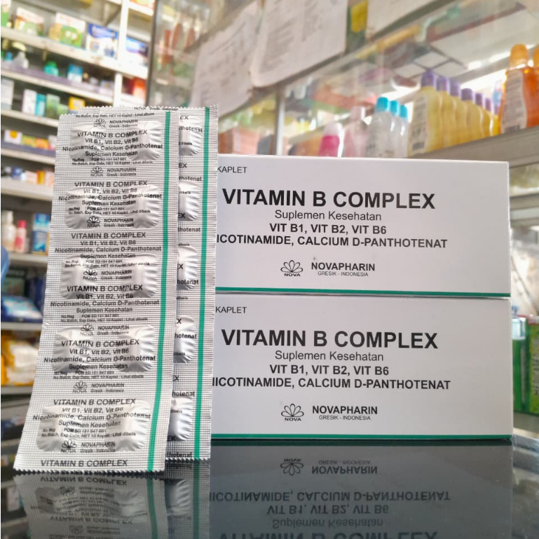 VITAMIN B COMPLEX NOVAPHARIN 1 STRIP @10 tablet vit b komplex b-komplex