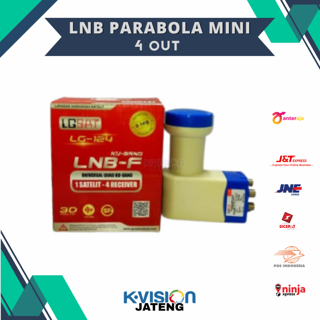 LNB Parabola Mini KU Band 4 Out / 4 TV / 4 Receiver
