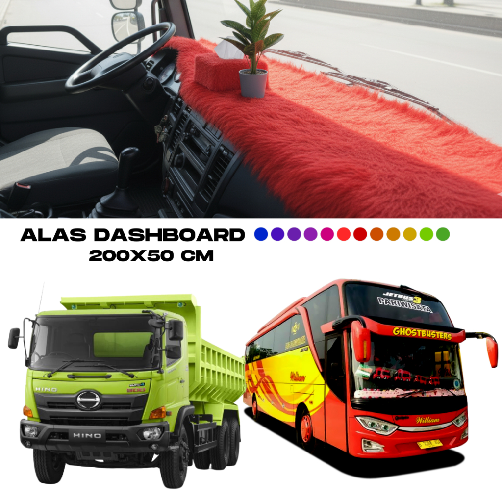 Dashboard mobil truk /Alas bulu bufet / taplak bufet 200x50