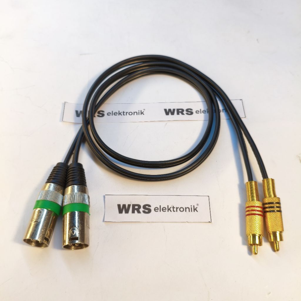Kabel input dobel jek rca male to jek canon XLR male dobel 1meter
