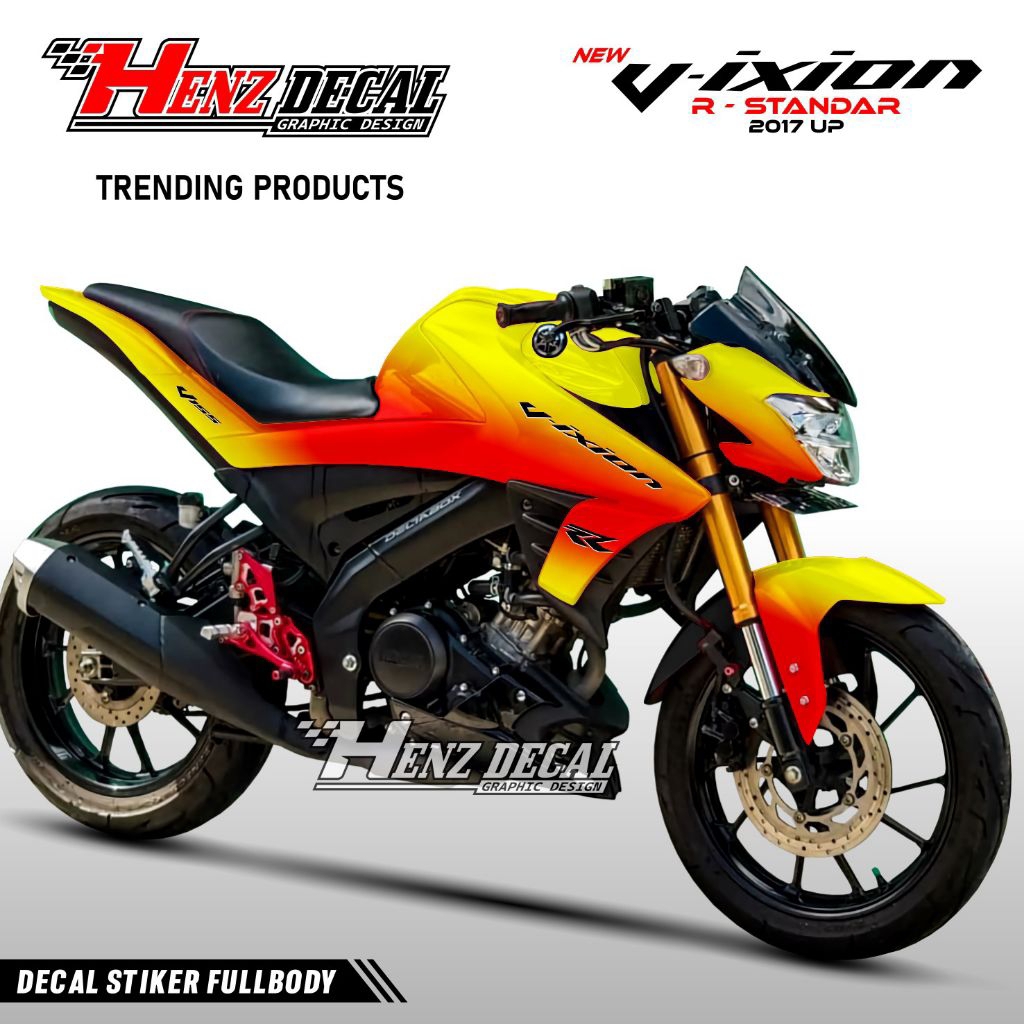 TERBARU Decal New Vixion R 2017 // Stiker Decal Yamaha Vixion R Fullbody // Variasi Motif Bunglon Hz