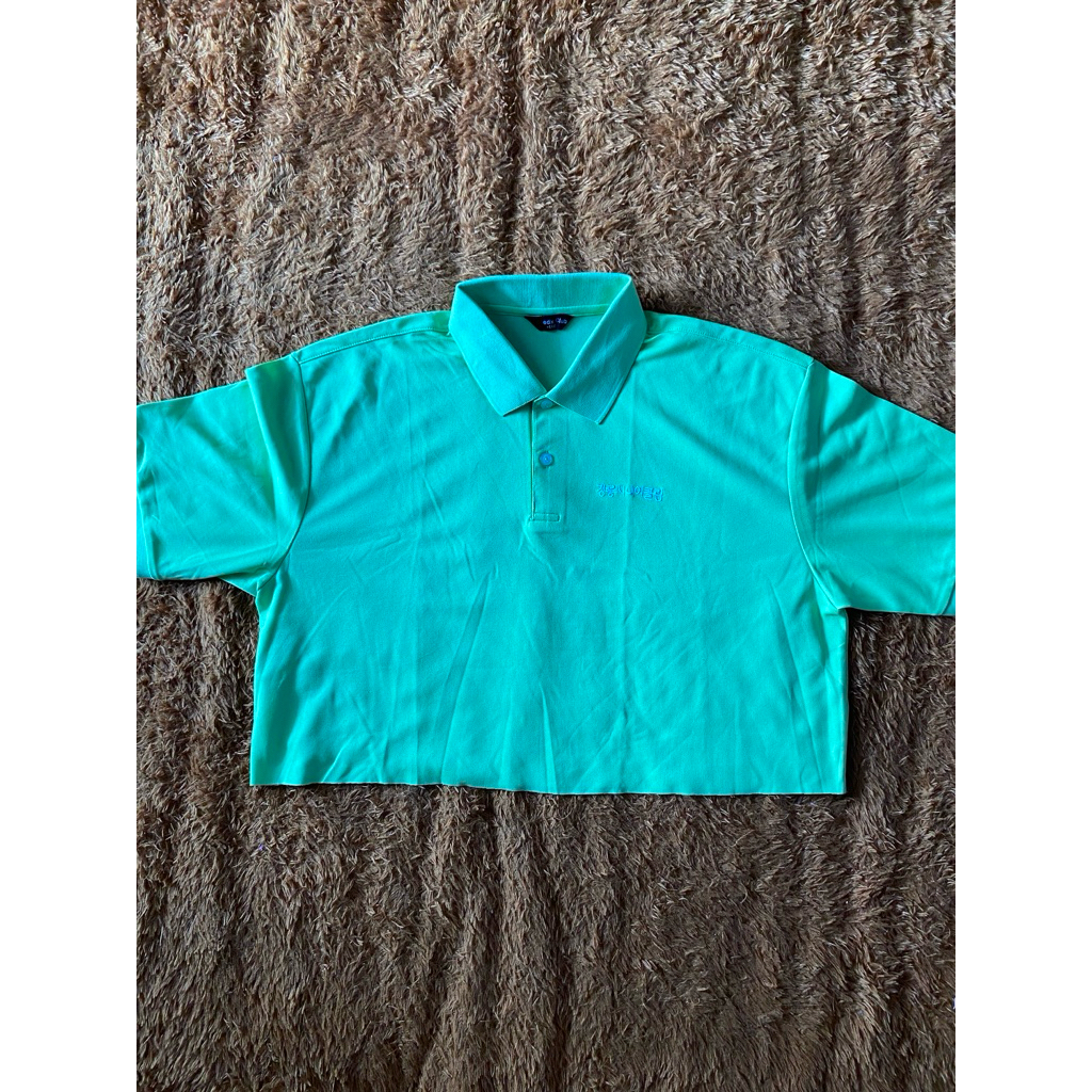 Kaos Crop Hijau Neon