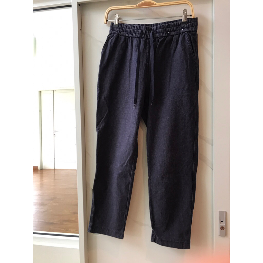 celana jeans uniqlo denim jersey preloved