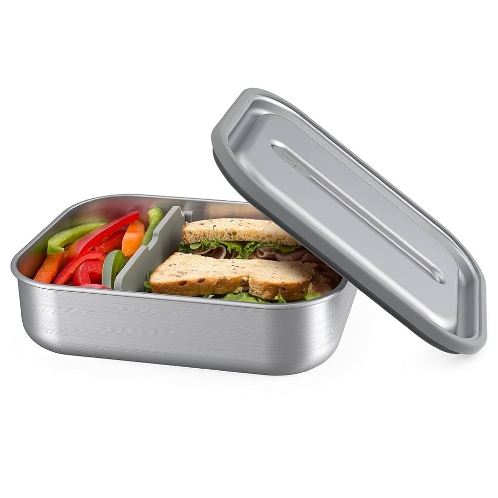 Bentgo MicroSteel Leak-Proof Lunch Box - Microwave-Safe (Stainless Steel)