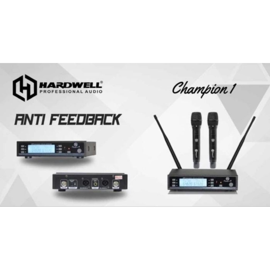 Mic Wireless Hardwell Champion 1 Mic wireless Hardwell anti Feedback original