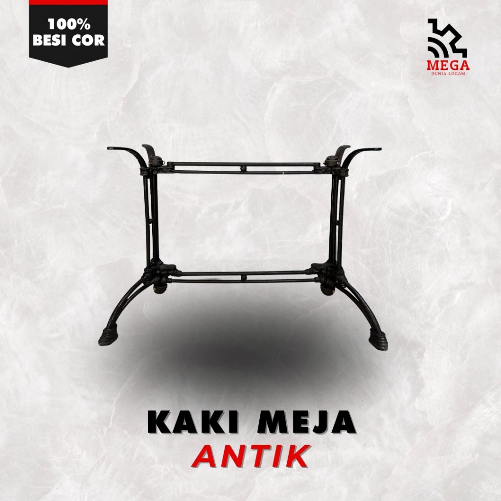 Kaki Meja Besi Cor Vintage Double