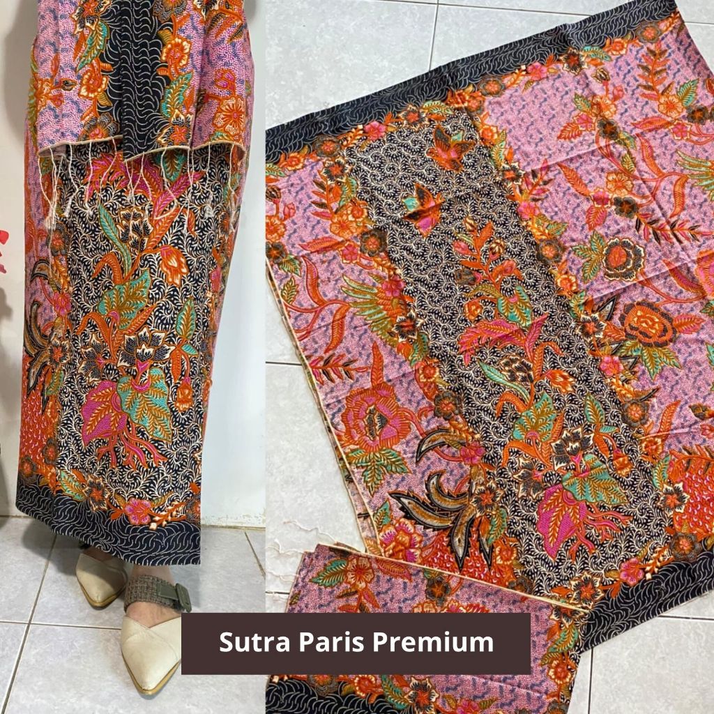 Kamen Bali PREMIUM KLASIK Motif Batik Kamen Lembaran Set Selendang