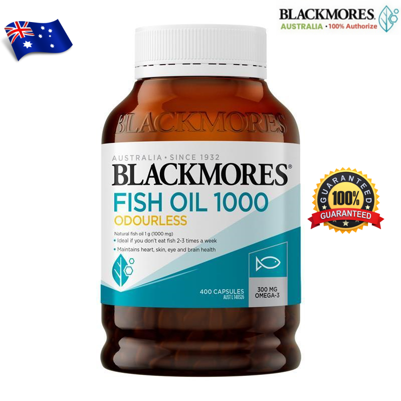 Blackmores Fish Oil 1000mg Omega3 - 400 Capsules Odourless / Omega 3 Blackmores
