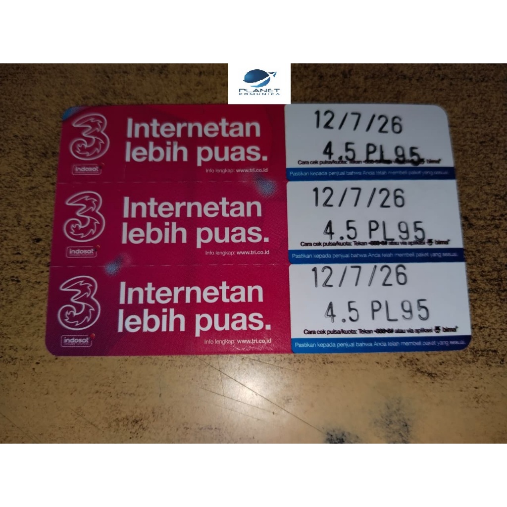 VOUCHER TRI HAPPY 4.5GB 28H