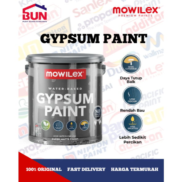 Mowilex gypsum paint cat plafon partisi gipsum 2.5 liter