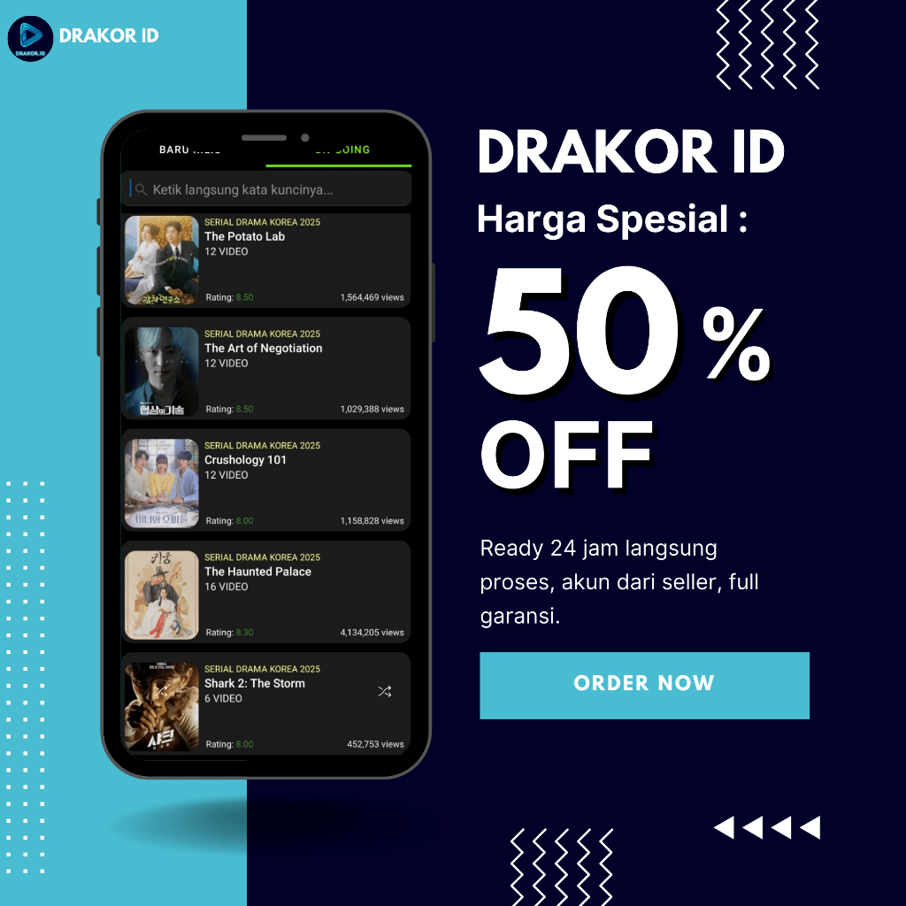 DRAKOR ID PREMIUM TAHUNAN - PROSES KILAT FULL GARANSI