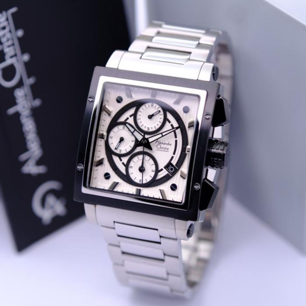 Jam tangan pria alexandre christie AC 6182 AC6182 silver original