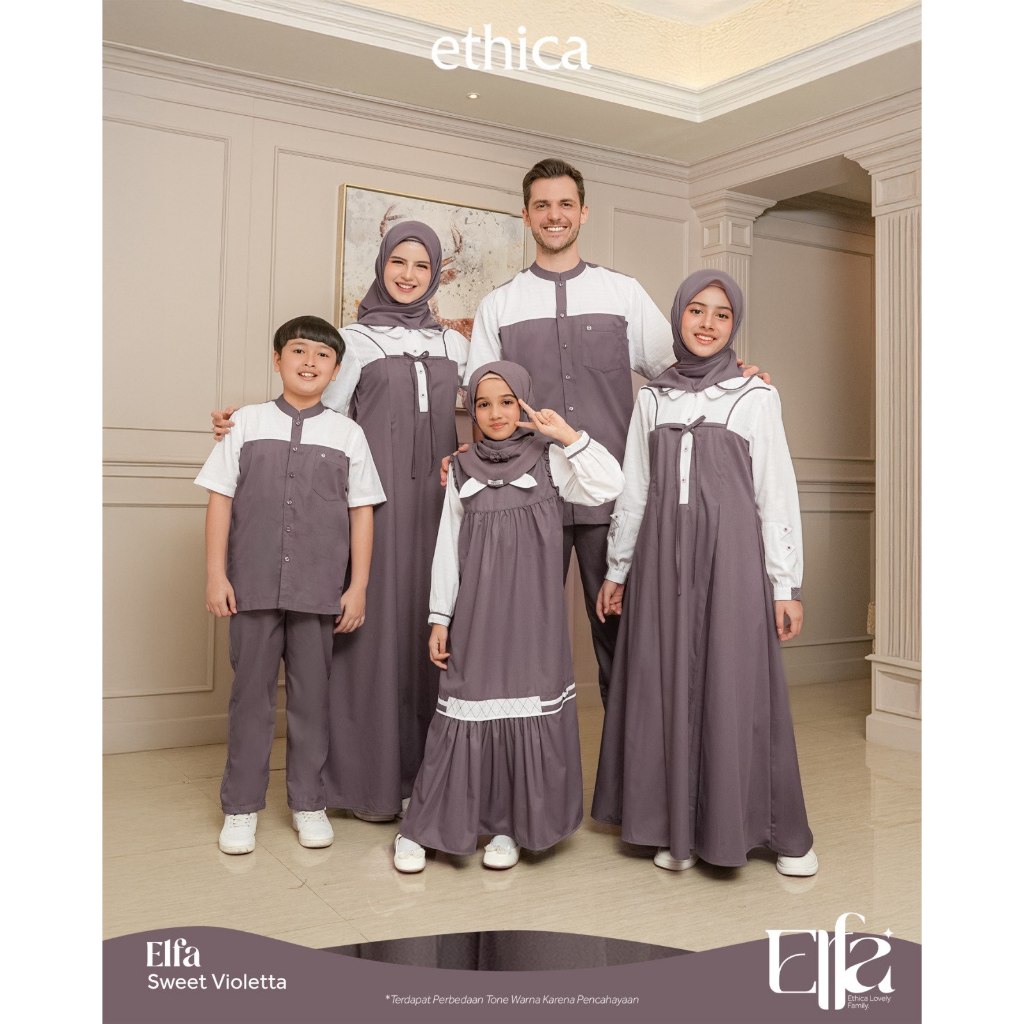 ETHICA SET ELFA SWEET VIOLETTA KAHFI 380, AYUMI 566, AYUMI KIDS 51, KAHFI KIDS 277 DAILY WEAR, FAMIL